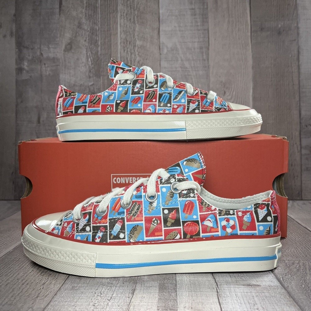 Converse Chuck 70 Frozen Treats Youth Sneakers Soft Red Blue Size 3 A00519F